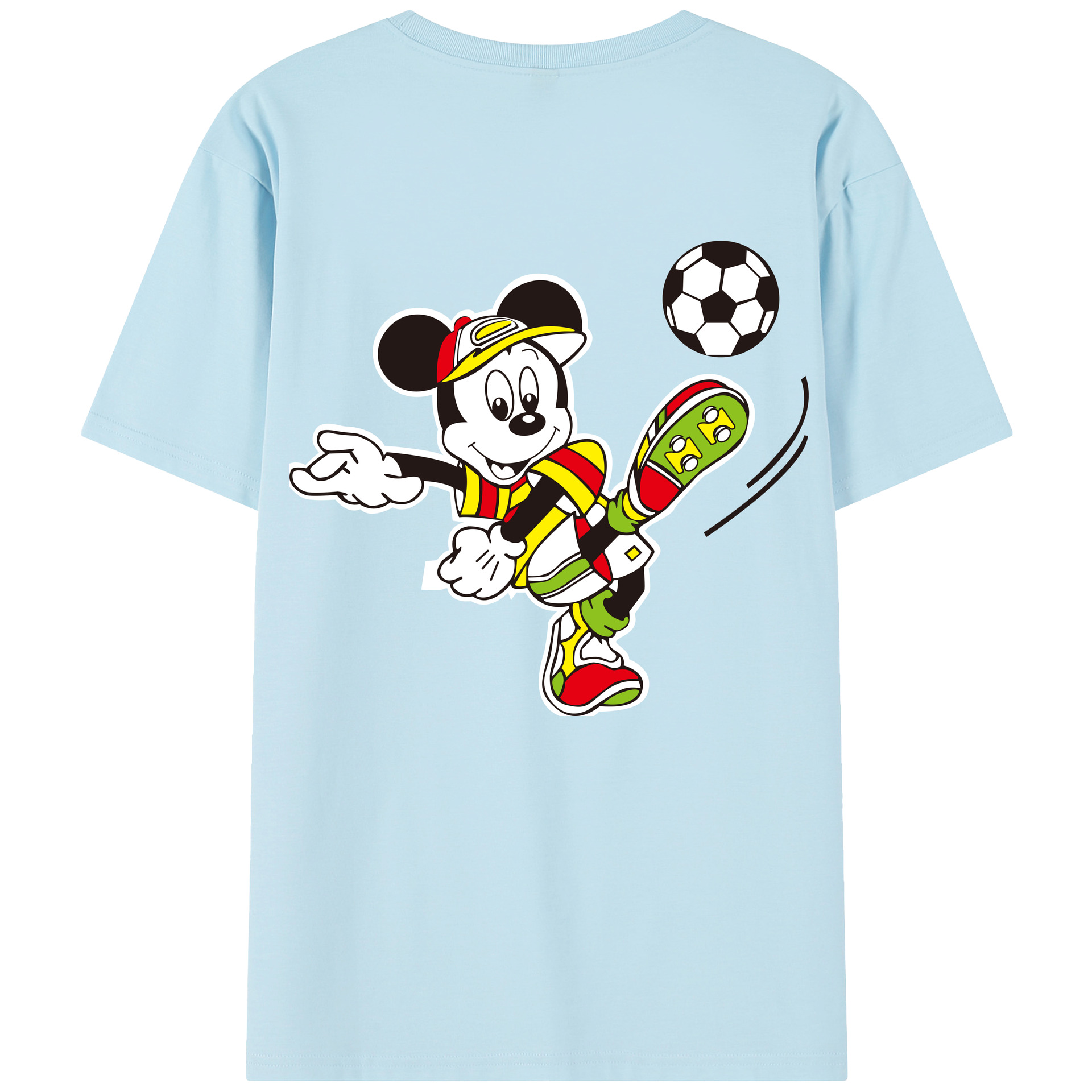 （画像用） ミッキーマウス Mickey Mouse 綿100％半袖Tシャツ（背面プリント）